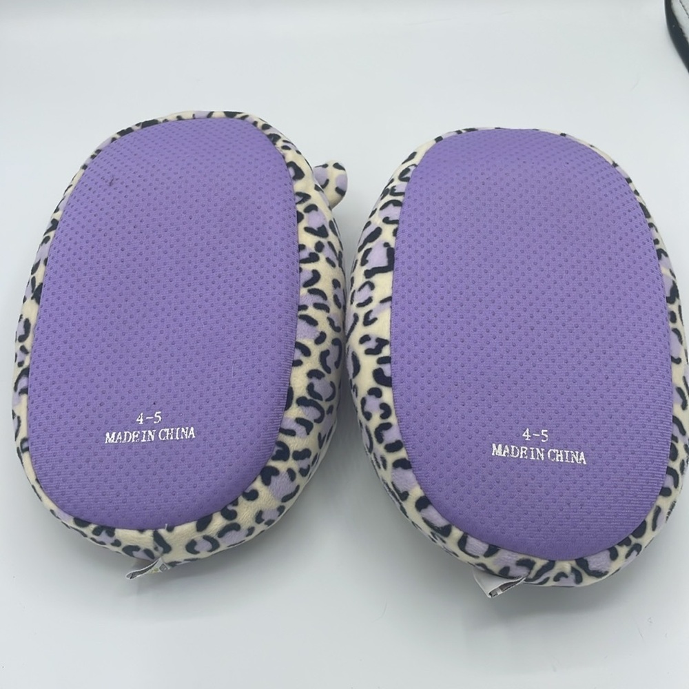 Squishmallows Purple and Black Leopard Animal Slippers - Picture 5 of 5